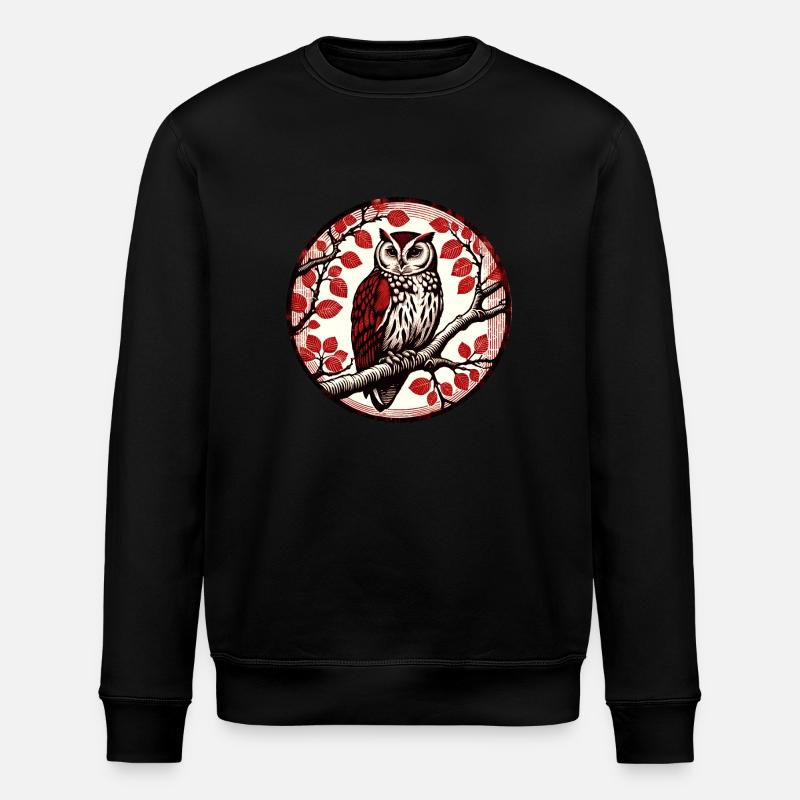 Eulen-Kunst - Stanley/Stella Unisex Bio-Sweatshirt ROLLER - Schwarz