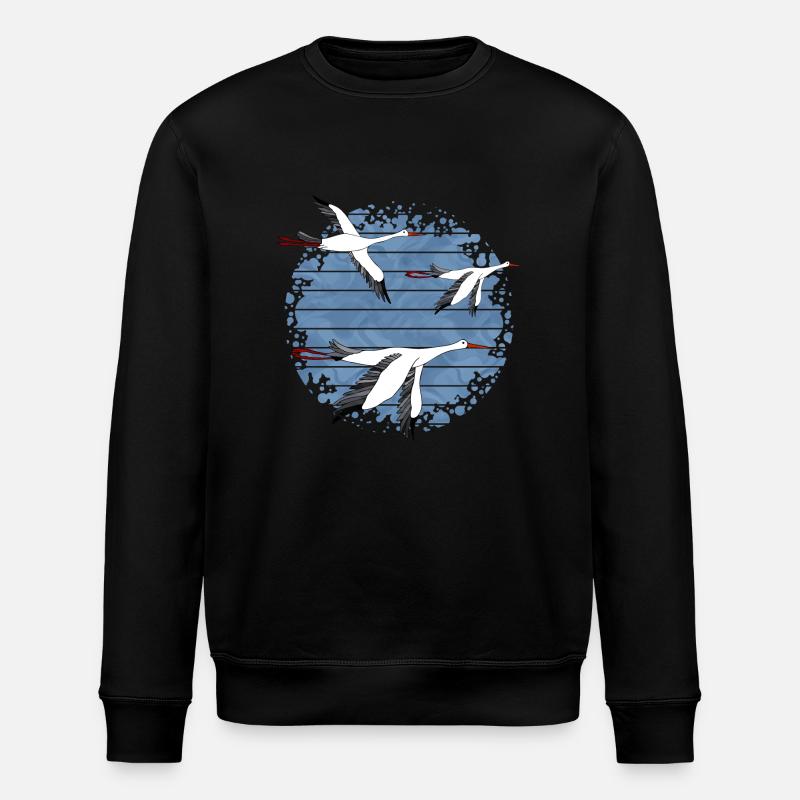 Cigognes - Sweat bio ROLLER Stanley/Stella Unisexe - noir