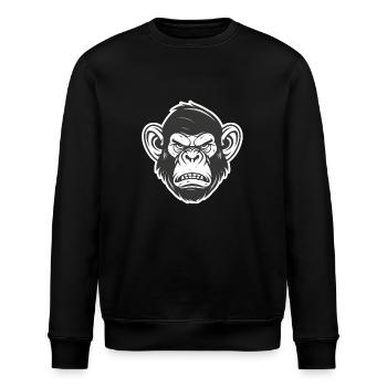 Angry Monkey - Stanley/Stella Unisex Bio-Sweatshirt ROLLER - Schwarz - Vorne - Nik (191cm)