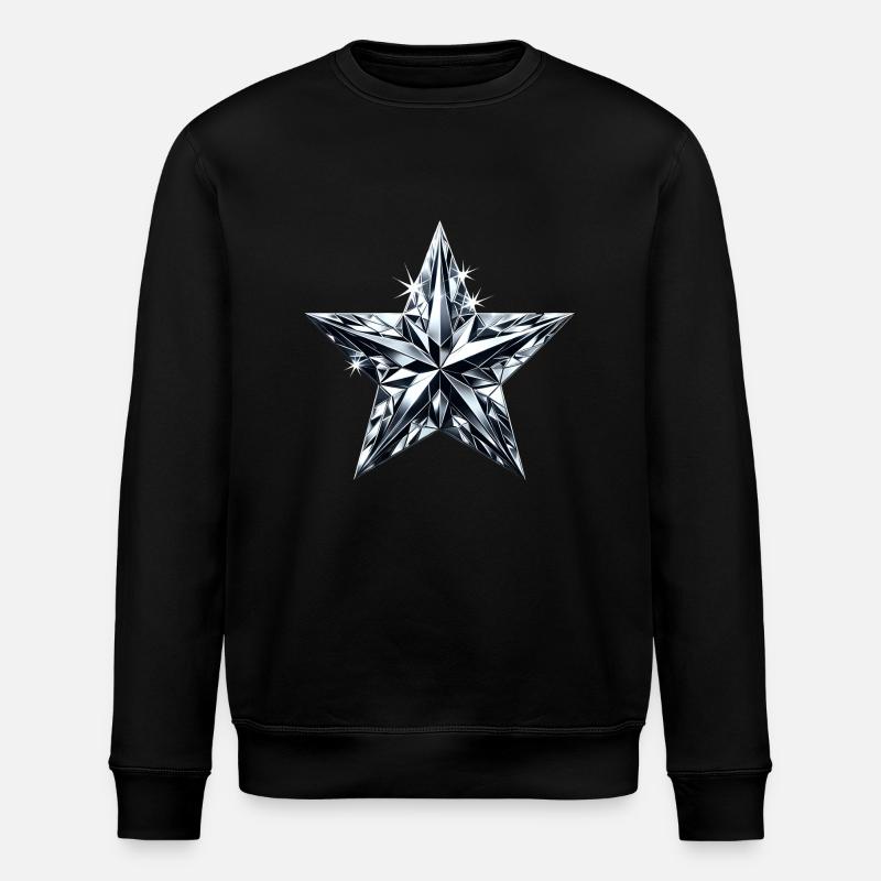 Diamond Shining Star - Stanley/Stella ROLLER Unisex Organic Sweatshirt - black