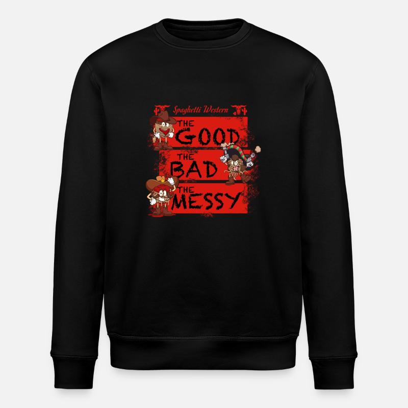 Dessin animé western spaghetti - Sweat bio ROLLER Stanley/Stella Unisexe - noir