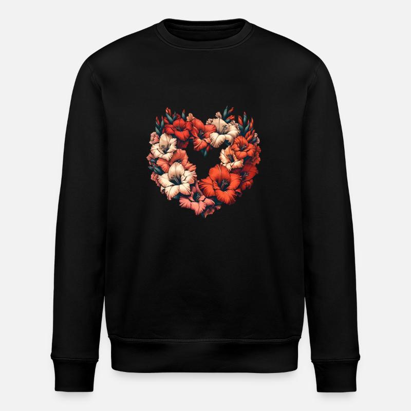Fleurs de glaïeul - Sweat bio ROLLER Stanley/Stella Unisexe - noir