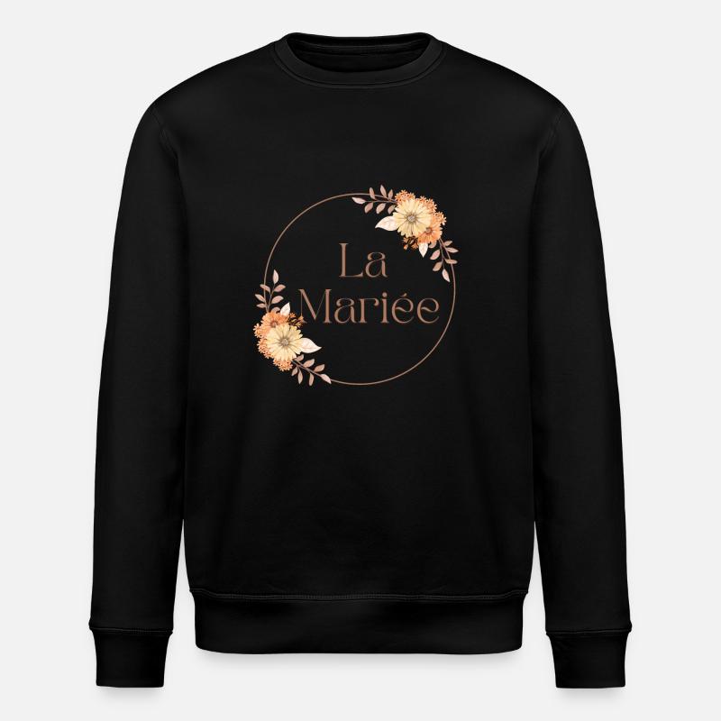 Die Blumenbraut - Braut Geschenkidee - Stanley/Stella Unisex Bio-Sweatshirt ROLLER - Schwarz