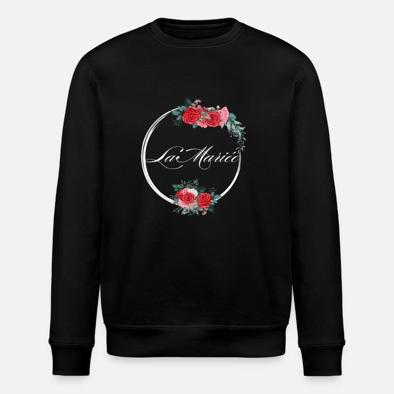 Die rote Blumenbraut - Braut Geschenkidee - Stanley/Stella Unisex Bio-Sweatshirt ROLLER - Schwarz