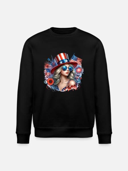 Freaky nice Patriot - Stanley/Stella Unisex Bio-Sweatshirt ROLLER - Schwarz