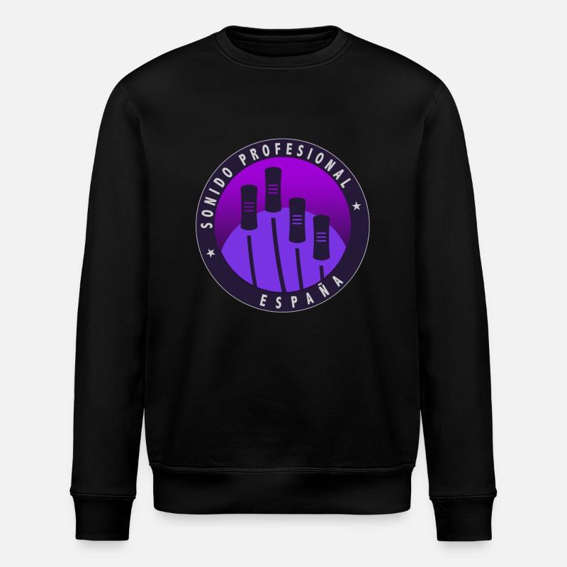 Logo with gradient background. - Stanley/Stella ROLLER Unisex Organic Sweatshirt - black