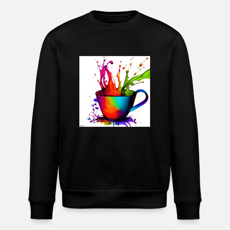 Kaffeetassen bunt 26 - Stanley/Stella Unisex Bio-Sweatshirt ROLLER - Schwarz