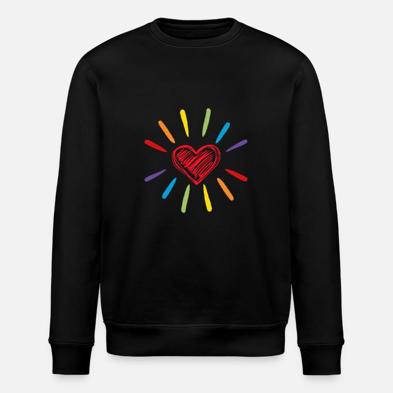 Rainbow Love - Stanley/Stella Unisex Bio-Sweatshirt ROLLER - Schwarz