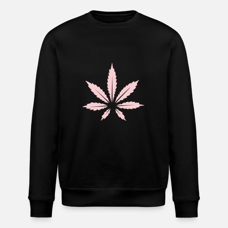 Cannabis Leaf - Stanley/Stella ROLLER Unisex Organic Sweatshirt - black