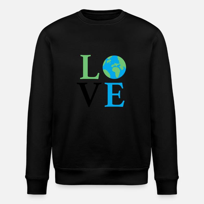 Love Earth - Stanley/Stella Unisex Bio-Sweatshirt ROLLER - Schwarz