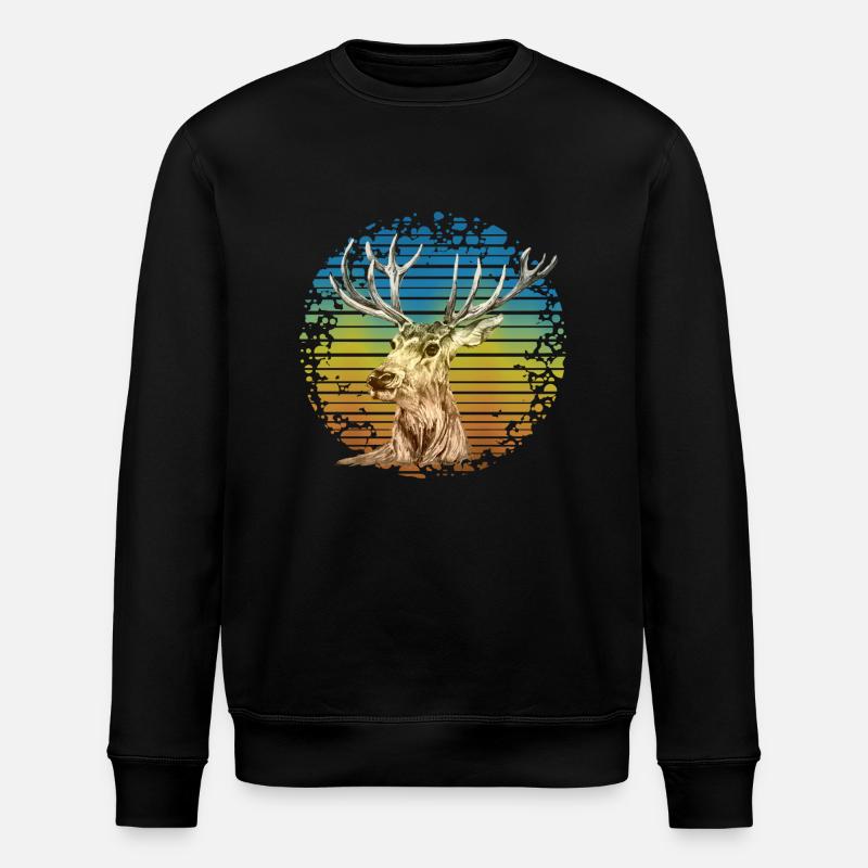 Cerf - Sweat bio ROLLER Stanley/Stella Unisexe - noir