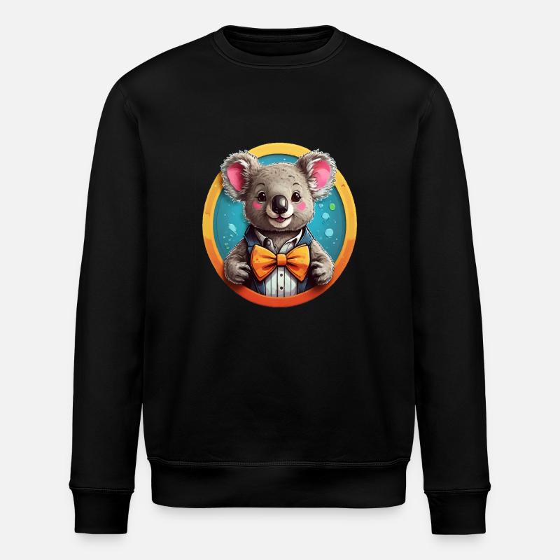 Funny Comic Koala - Stanley/Stella ROLLER Unisex Organic Sweatshirt - black