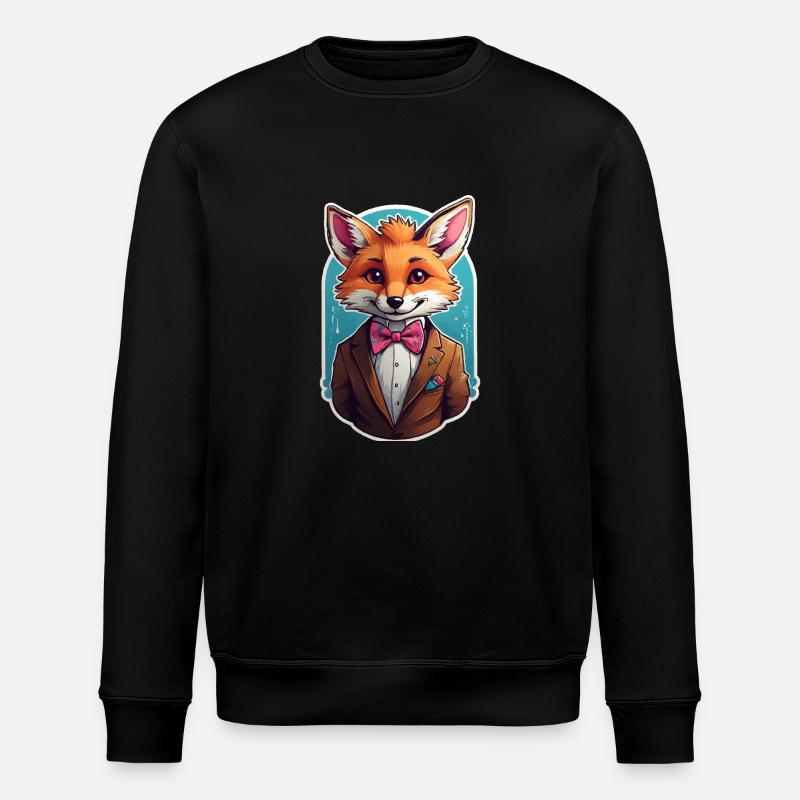 Renard comique drôle - Sweat bio ROLLER Stanley/Stella Unisexe - noir