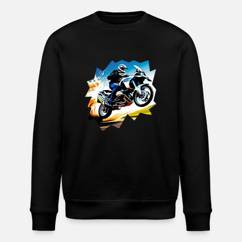 Flying motorcycle - Stanley/Stella ROLLER Unisex Organic Sweatshirt - black