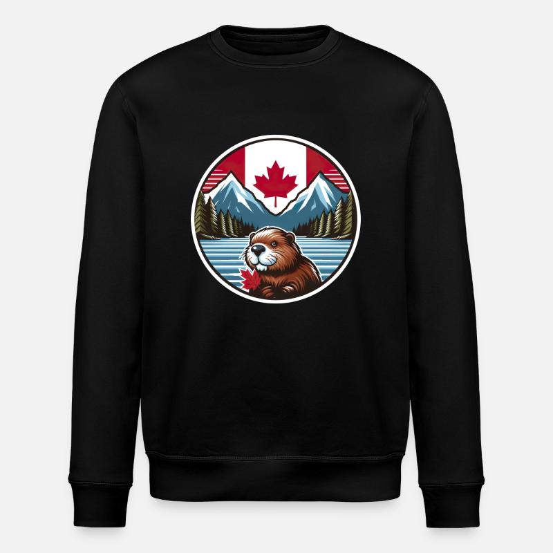 Canada Bieber 2 - Stanley/Stella ROLLER Unisex Organic Sweatshirt - black