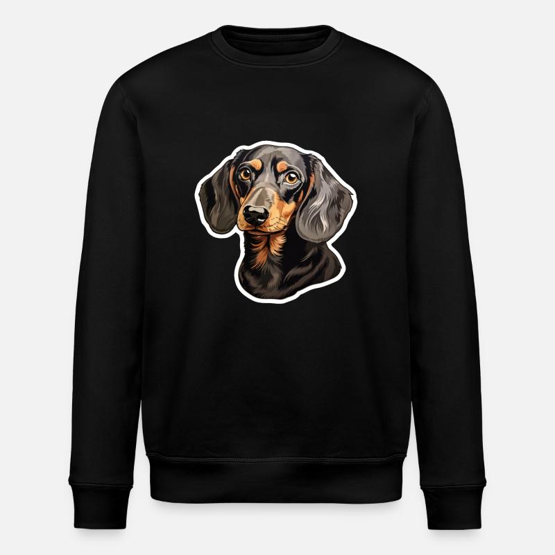 Dackel oder Dachshund - Stanley/Stella Unisex Bio-Sweatshirt ROLLER - Schwarz