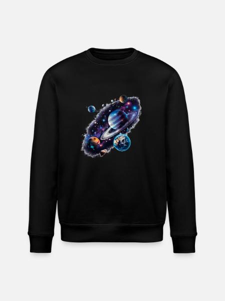 The universe, a fascinating journey - Stanley/Stella ROLLER Unisex Organic Sweatshirt - black