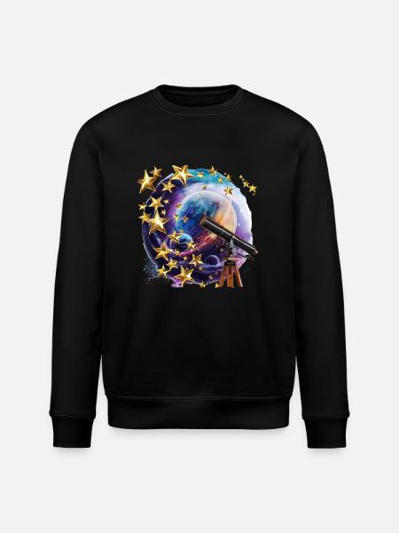 Et vindue til en anden verden - Stanley/Stella økologisk unisex-sweatshirt ROLLER - sort