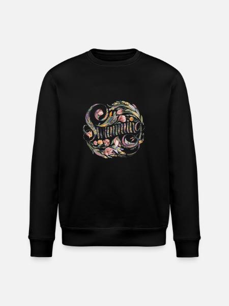 Floral Swimmer - Stanley/Stella ROLLER Unisex Organic Sweatshirt - black