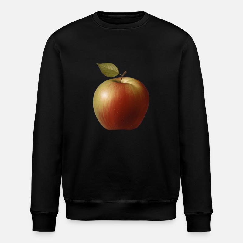 Pomme à feuille verte - Sweat bio ROLLER Stanley/Stella Unisexe - noir