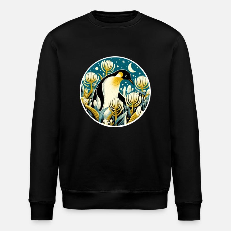 Pinguin-Kunst - Stanley/Stella Unisex Bio-Sweatshirt ROLLER - Schwarz