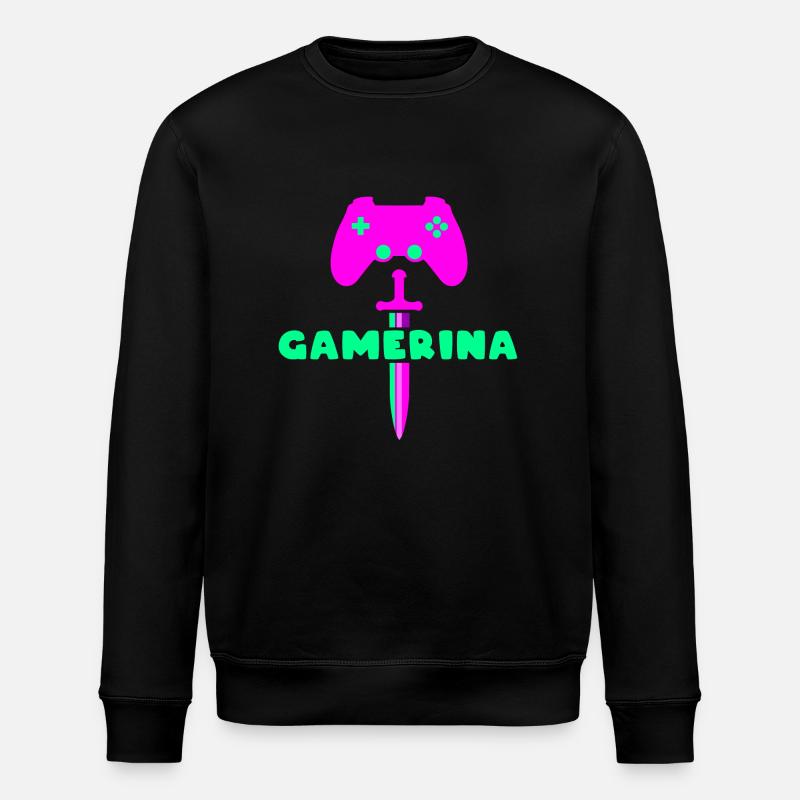 Gamerina - Stanley/Stella Unisex Bio-Sweatshirt ROLLER - Schwarz