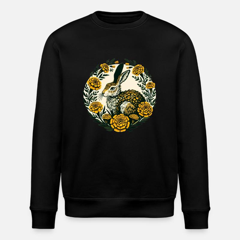 Marigold Hare - Stanley/Stella ROLLER Unisex Organic Sweatshirt - black