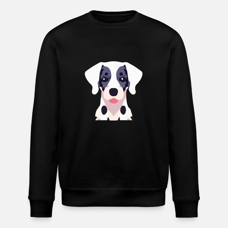 Chien Dalmatien Noir Blanc - Sweat bio ROLLER Stanley/Stella Unisexe - noir