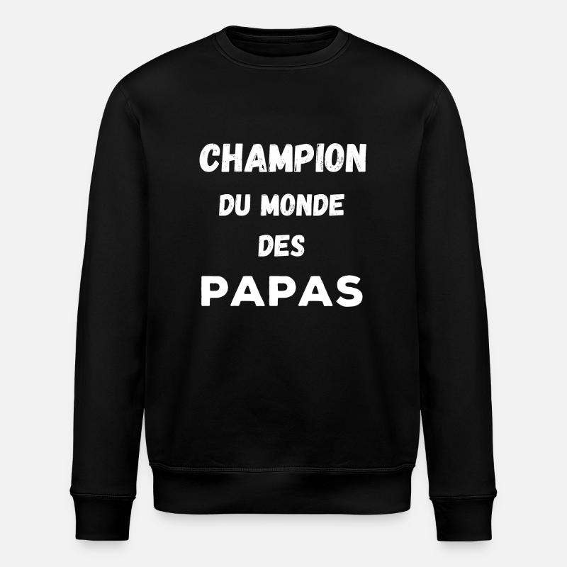 Weltmeister der Väter - Stanley/Stella Unisex Bio-Sweatshirt ROLLER - Schwarz