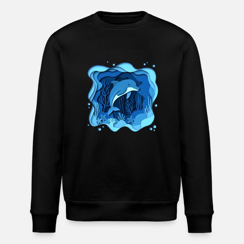 Delfin - Stanley/Stella Unisex Bio-Sweatshirt ROLLER - Schwarz