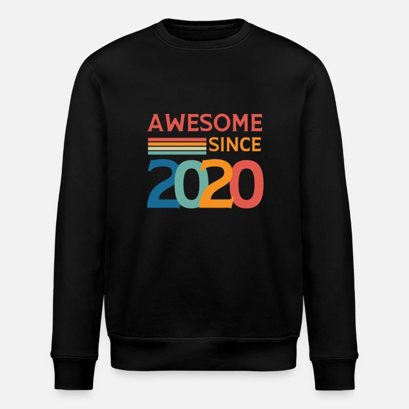 Awesome since 2020 - Stanley/Stella ROLLER Unisex Organic Sweatshirt - black