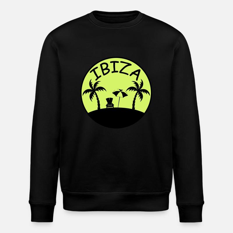 insel palmen ibiza - Stanley/Stella Unisex Bio-Sweatshirt ROLLER - Schwarz