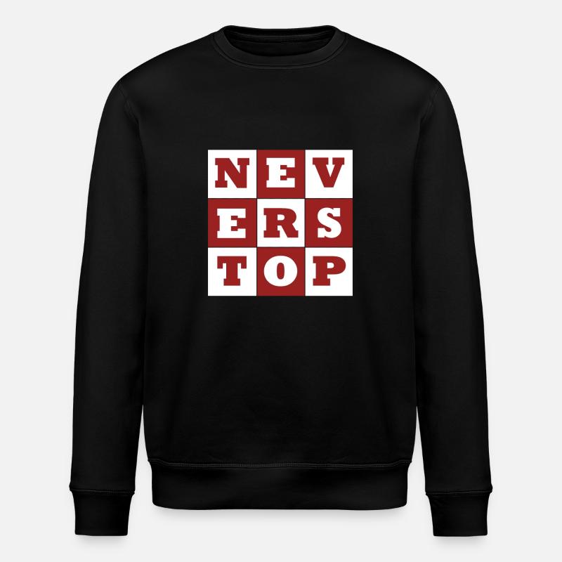 NIE AUFHÖREN - Stanley/Stella Unisex Bio-Sweatshirt ROLLER - Schwarz