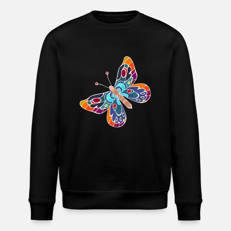 Butterfly - Stanley/Stella ROLLER Unisex Organic Sweatshirt - black