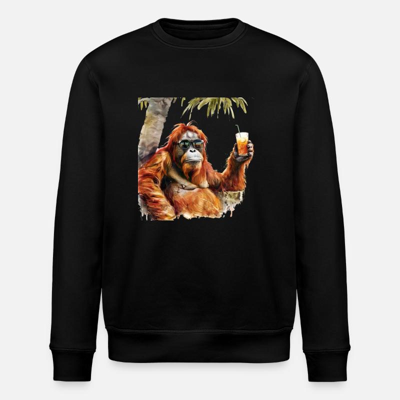 Refroidissement frais des orangs-outans - Sweat bio ROLLER Stanley/Stella Unisexe - noir