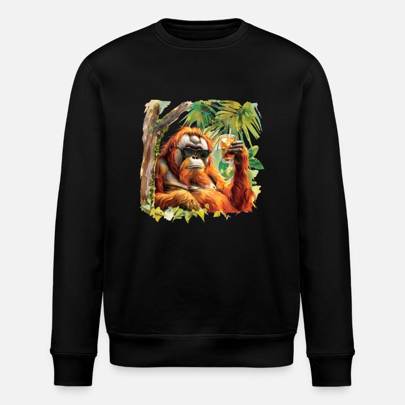 Orang-outan cool - Sweat bio ROLLER Stanley/Stella Unisexe - noir
