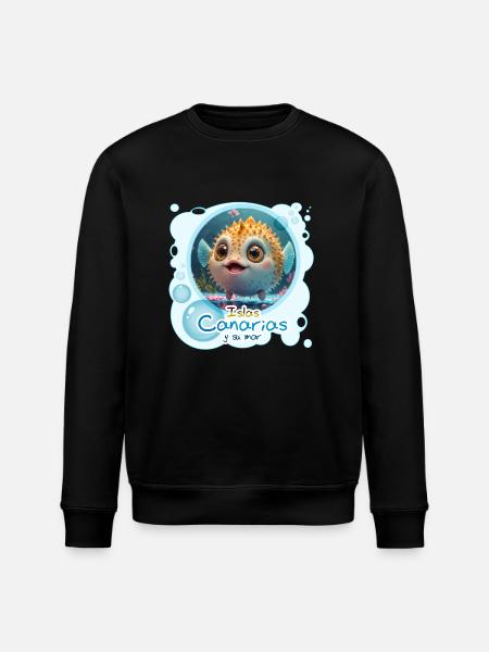Kugelfisch - Stanley/Stella Unisex Bio-Sweatshirt ROLLER - Schwarz