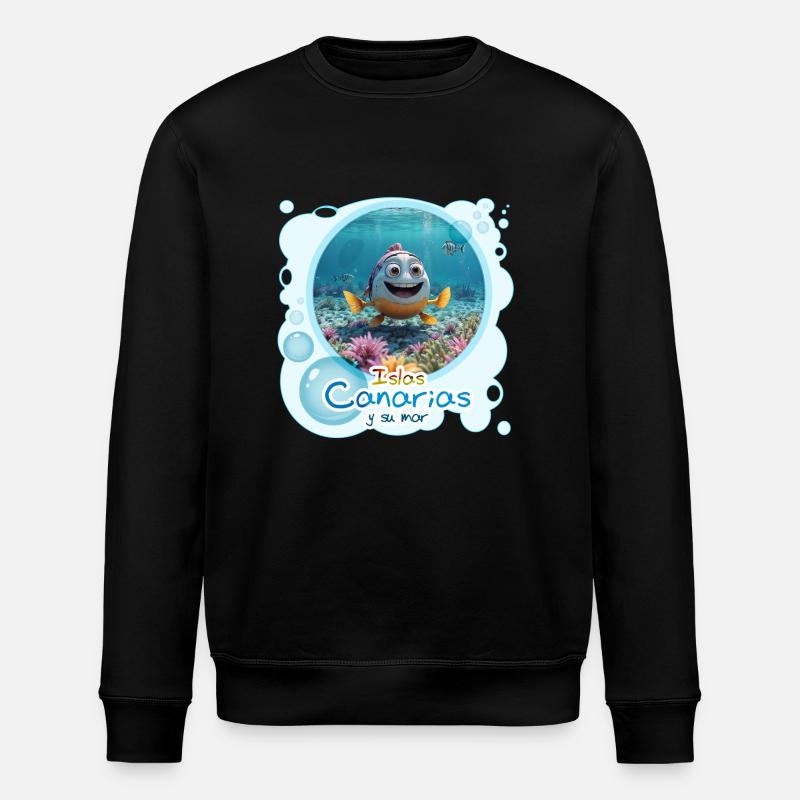 Fisch - Stanley/Stella Unisex Bio-Sweatshirt ROLLER - Schwarz