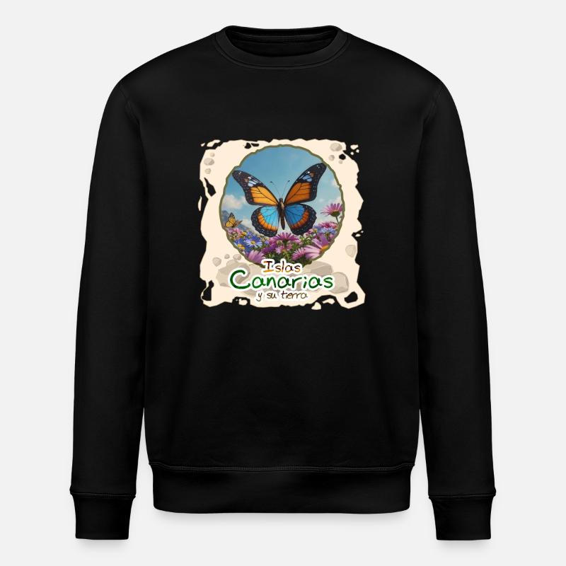 Schmetterling - Stanley/Stella Unisex Bio-Sweatshirt ROLLER - Schwarz