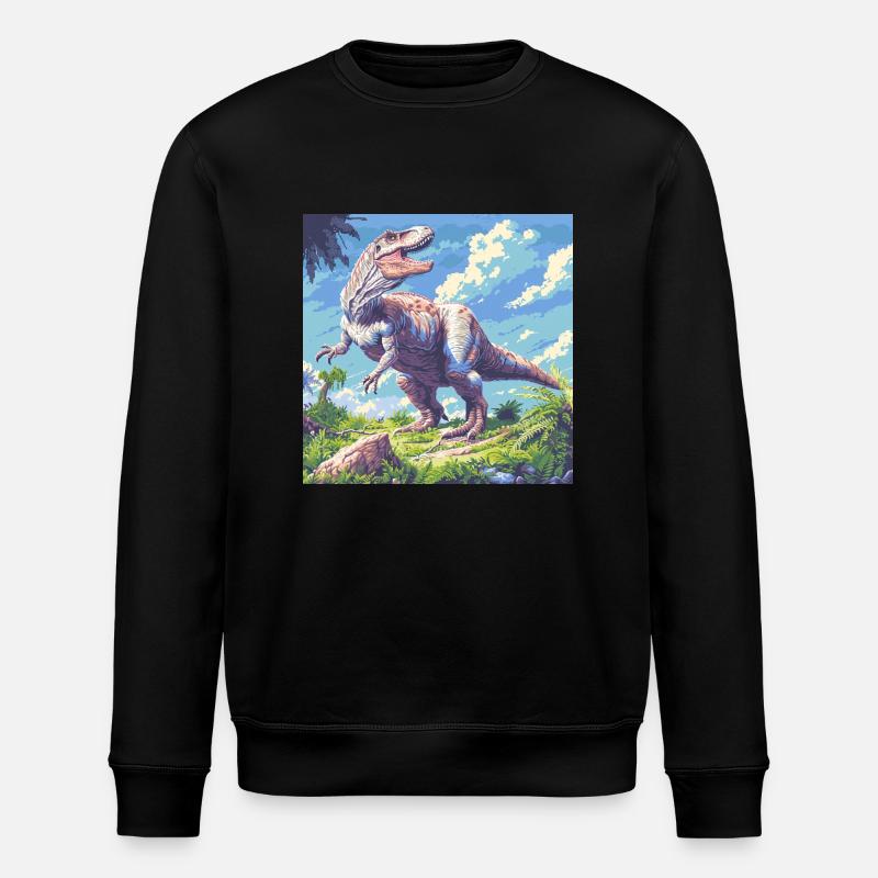 dinosaur - Stanley/Stella ROLLER Unisex Organic Sweatshirt - black
