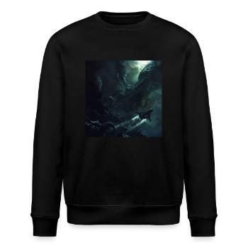 Dunkler Raum - Stanley/Stella Unisex Bio-Sweatshirt ROLLER - Schwarz - Vorne - Nik (191cm)