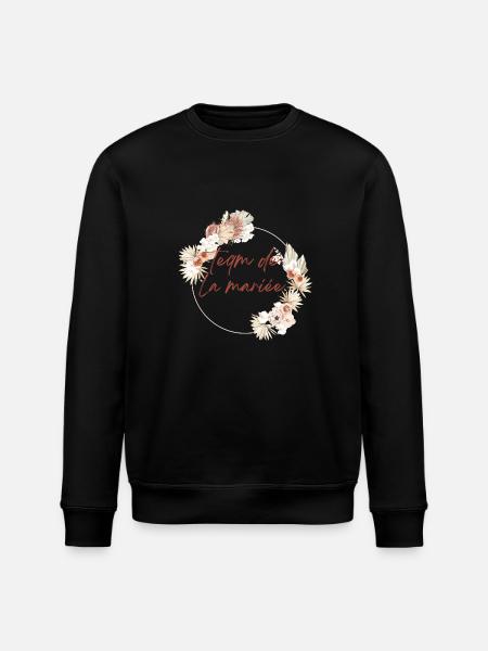 Brautteam Krone Boho Blumen - Stanley/Stella Unisex Bio-Sweatshirt ROLLER - Schwarz