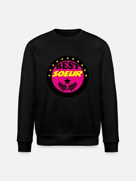 BESTE SCHWESTER - Stanley/Stella Unisex Bio-Sweatshirt ROLLER - Schwarz