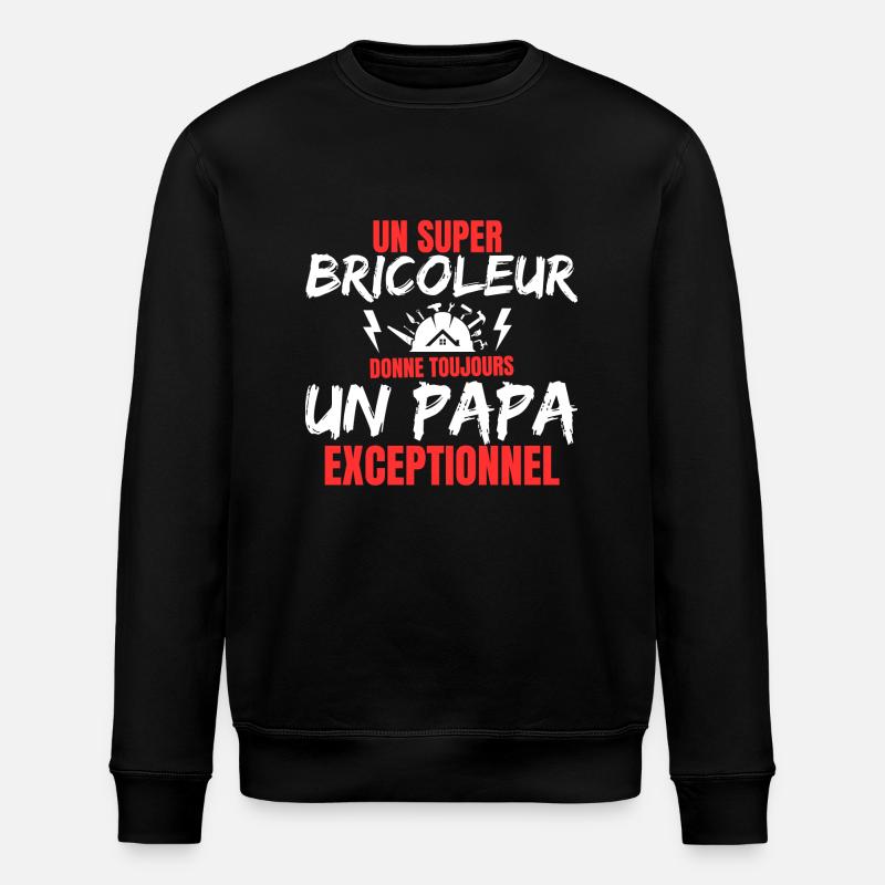 PAPA BRICOLEUR - Sweat bio ROLLER Stanley/Stella Unisexe - noir