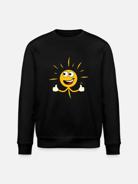 Sun that raises its thumbs - Stanley/Stella ROLLER Unisex Organic Sweatshirt - black