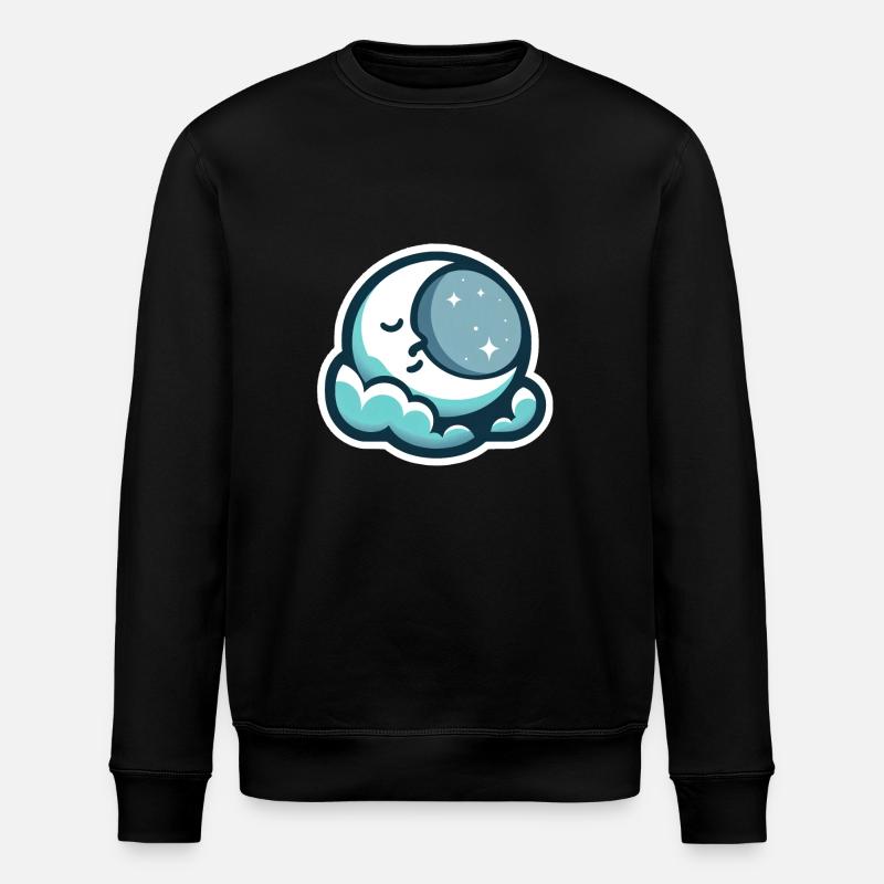 Lune endormie - Sweat bio ROLLER Stanley/Stella Unisexe - noir