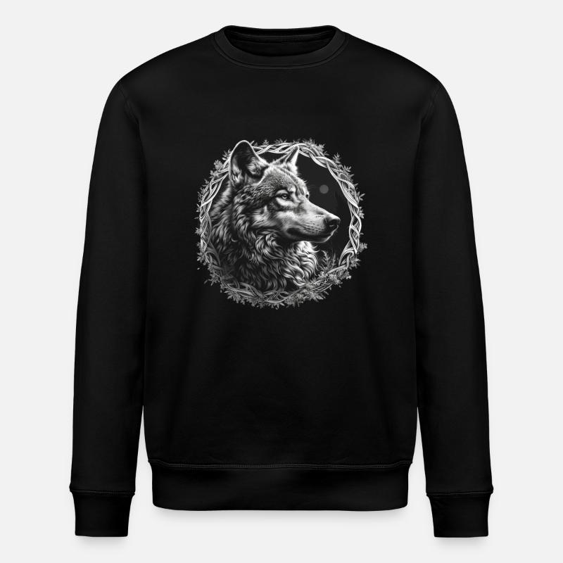 Wolf Vikings Celts Fenriswolf Fenris - Stanley/Stella ROLLER Unisex Organic Sweatshirt - black