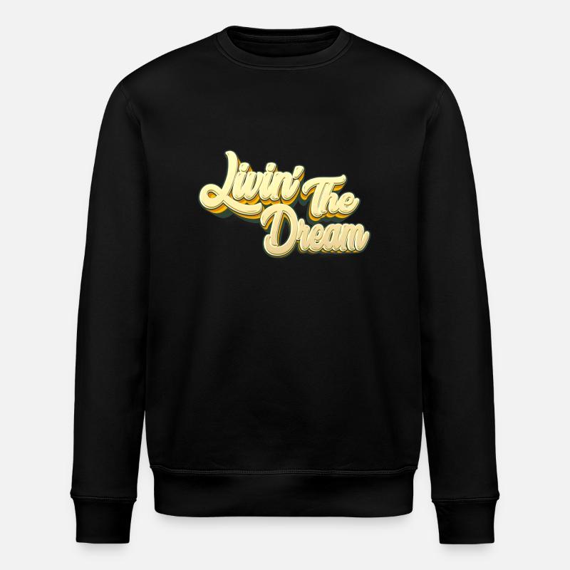 Den Traum leben - Stanley/Stella Unisex Bio-Sweatshirt ROLLER - Schwarz