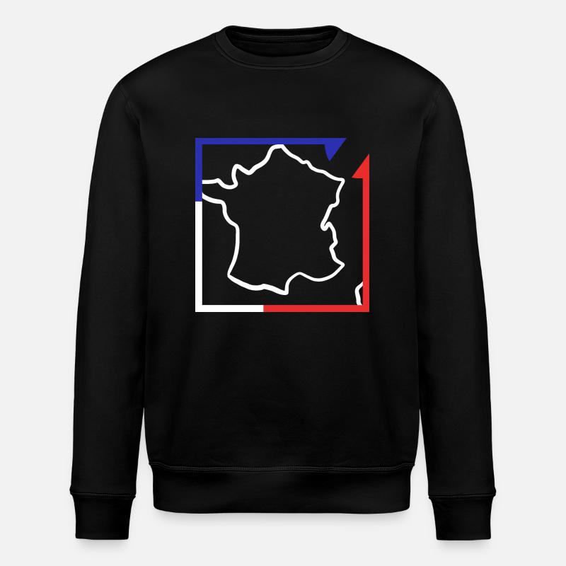 France bleu blanc rouge - Sweat bio ROLLER Stanley/Stella Unisexe - noir