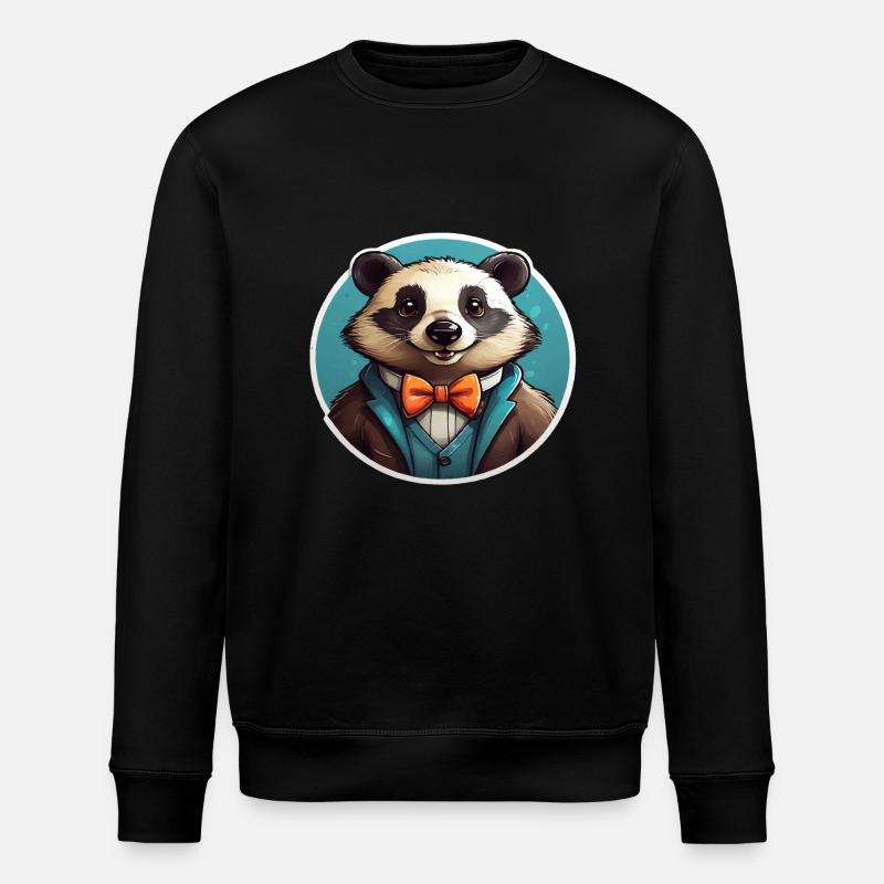 Drôle d’ours panda - Sweat bio ROLLER Stanley/Stella Unisexe - noir